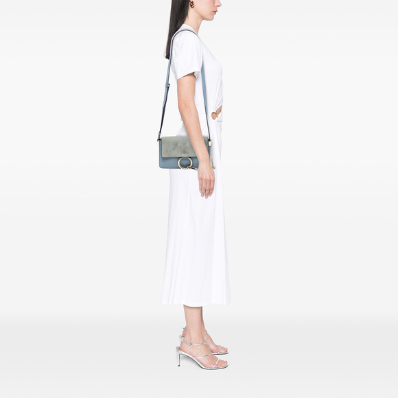 Pre-Loved Chloé Small Suede and Calfskin Faye Crossbody - Picture 7 of 7